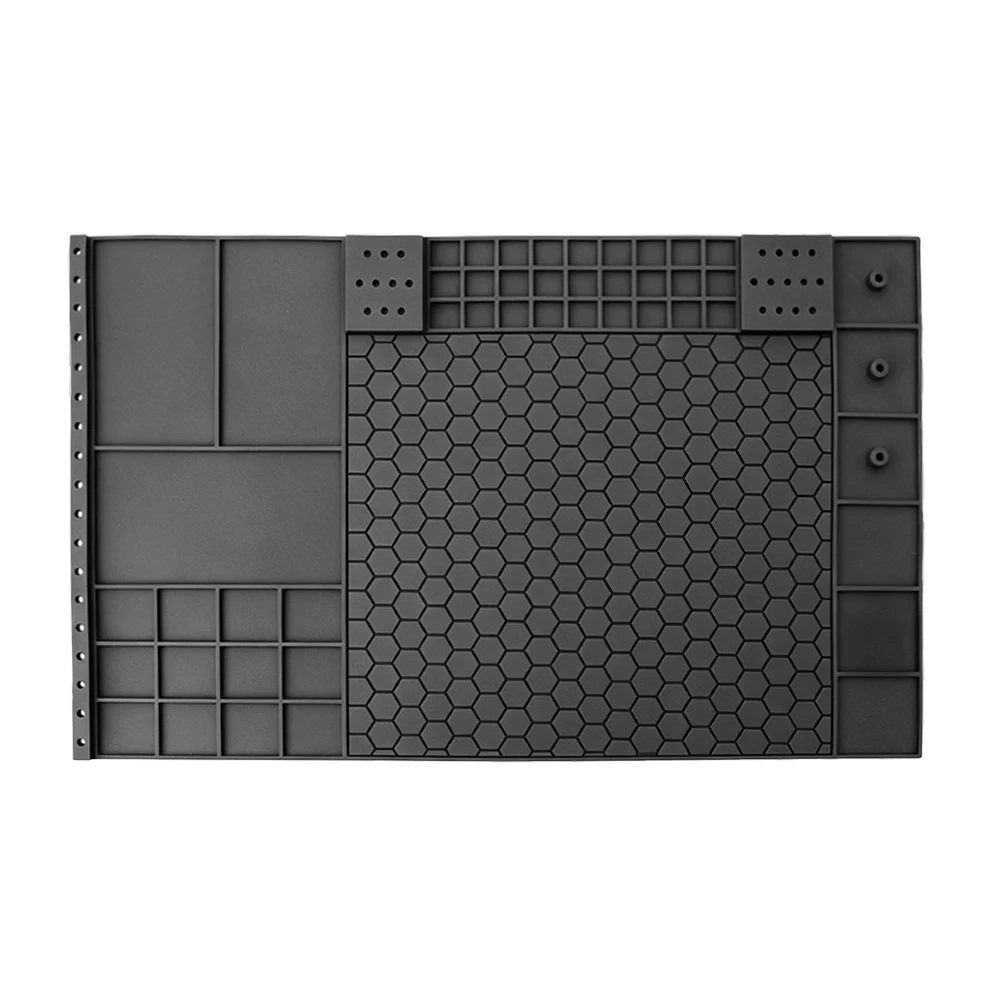 Waffenreinigungsmatte 40,8×29,8cm 5mm Rutschfeste Unterlage Teileaufbewahrung Öl- und Hitzebeständig Wartungs-DIY-Reparatur-Arbeitsunterlage Waffenzubehör – Detail 1