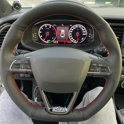 Car Steering Wheel Braid Cover For Seat Leon Cupra Leon ST Cupra Leon ST Cupra 2013-2019 Ateca Cupra Ateca FR 2016-2019