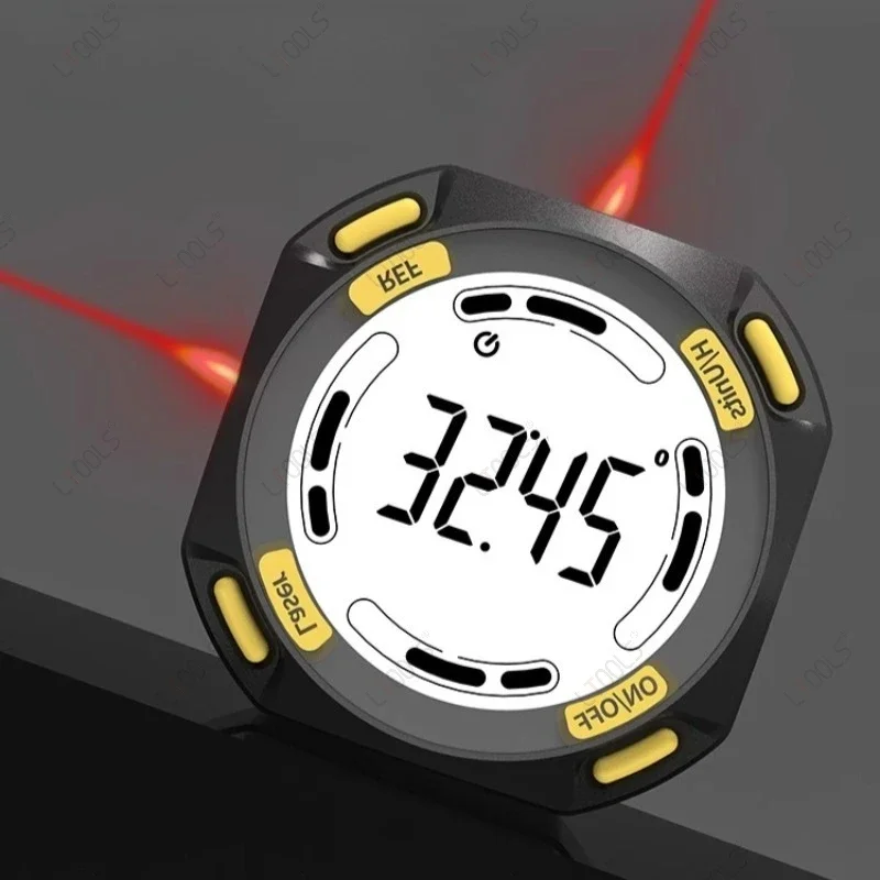 Electronic Angle Testing Inclinometer Digital XY-axis Laser Slope Measuring Goniometer Vertical Measuring Pocket Tilt Angle Box