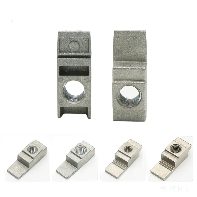 

10pcs Zinc Alloy Industry Nut Switch Cabinet Accessories Complete Set Square Nut M8 M6 Control Lock Key Parts Square Lock