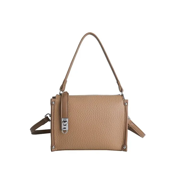 

Зимняя новинка 2026: Сумка-бокс из зернистой кожи, роскошная винтажная маленькая квадратная сумка через плечо, дизайнерская сумка-кроссбоди с верхней ручкой