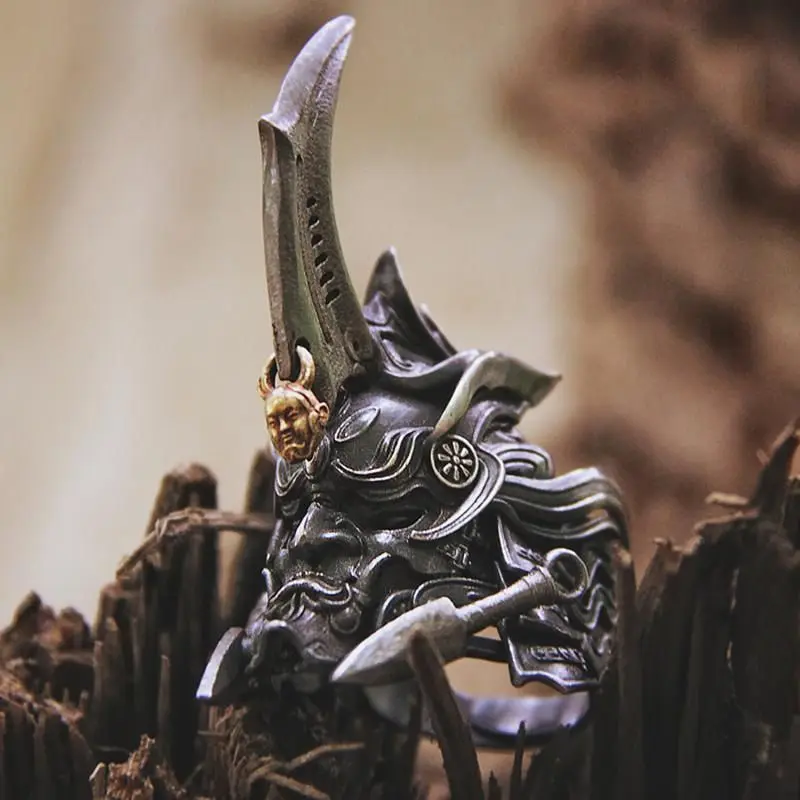 

Retro Assassination Mask Warrior Ring with Adjustable Opening Ring Tool