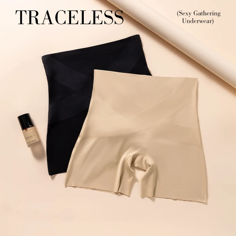 سلس سلامة سراويل قصيرة الصيف النساء حجم كبير الملاكمين الإناث مكافحة فرك سلامة السراويل السراويل سراويل عالية الخصر الملابس الداخلية M-5XL #6