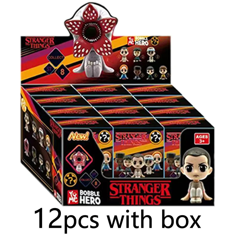 2025 Hot Pocket Keychain Eleven Barb Robin Steve Dustin Vinyl Figure Key Ring Model Toys Box