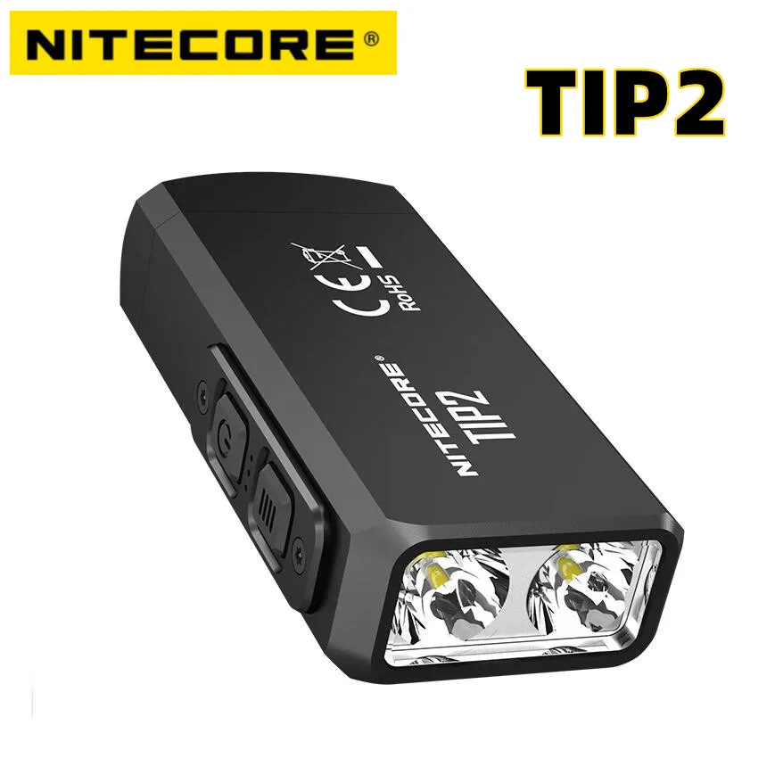 

NITECORE TIP2 Flashlight Keychain Mini Light Dual-Core XP-G3 S3 720 Lumens USB Rechargeable Pocket Torch Built in Battery