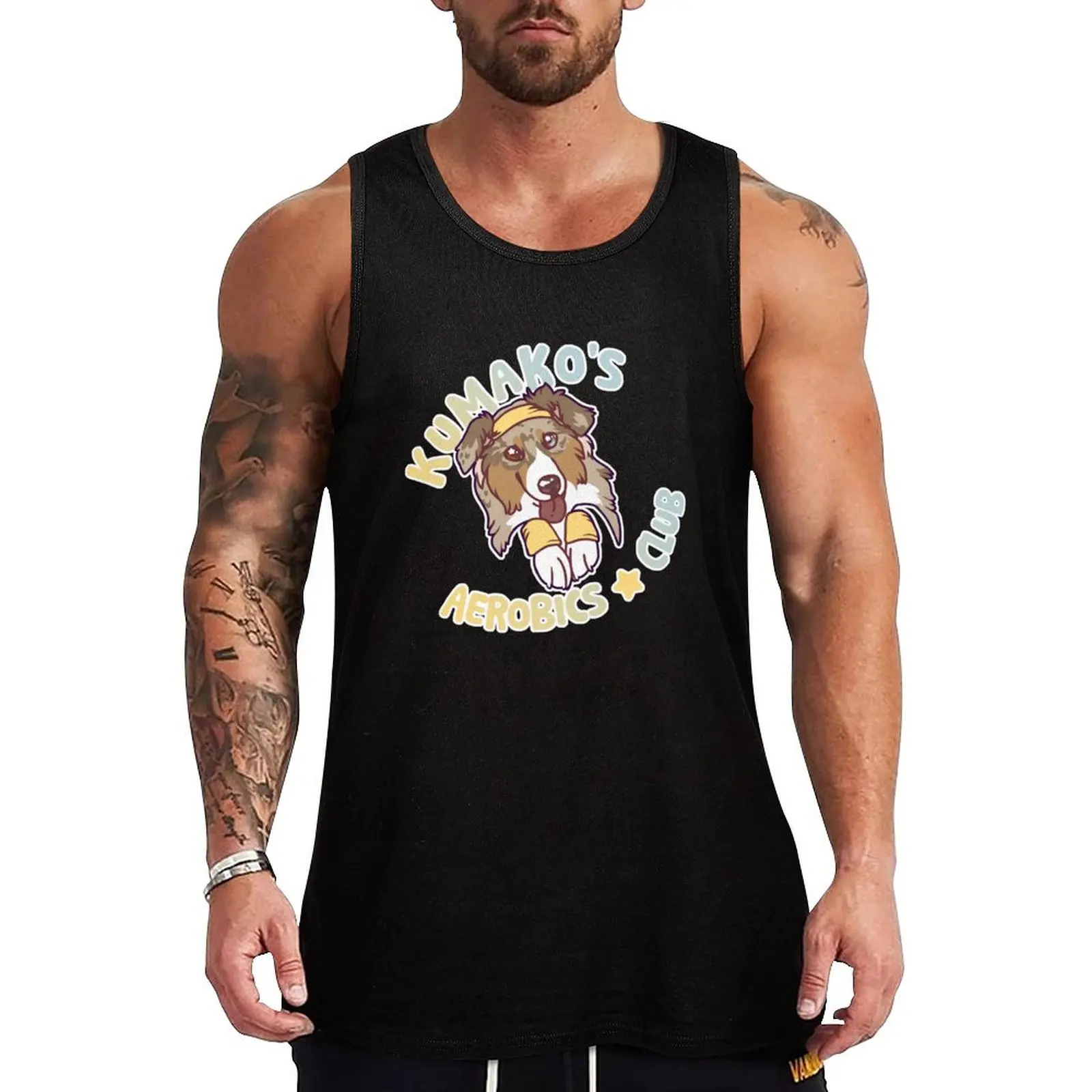 

Kumako's Aerobics Club Tank Top Men's sleeveless t-shirt Male clothes gym men fitness clothing for men