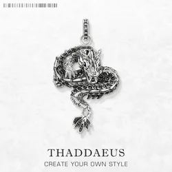 Pendant Dragon Black Brand Fashion Jewelry Europe 925 Sterling Silver Accessories Gift For Woman & Men