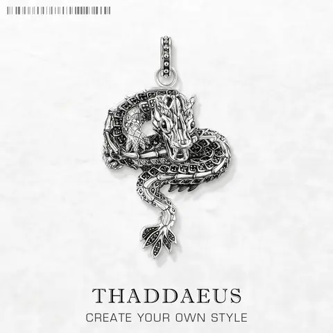 Pendant Dragon Black Brand Fashion Jewelry Europe 925 Sterling Silver Accessories Gift For Woman & Men