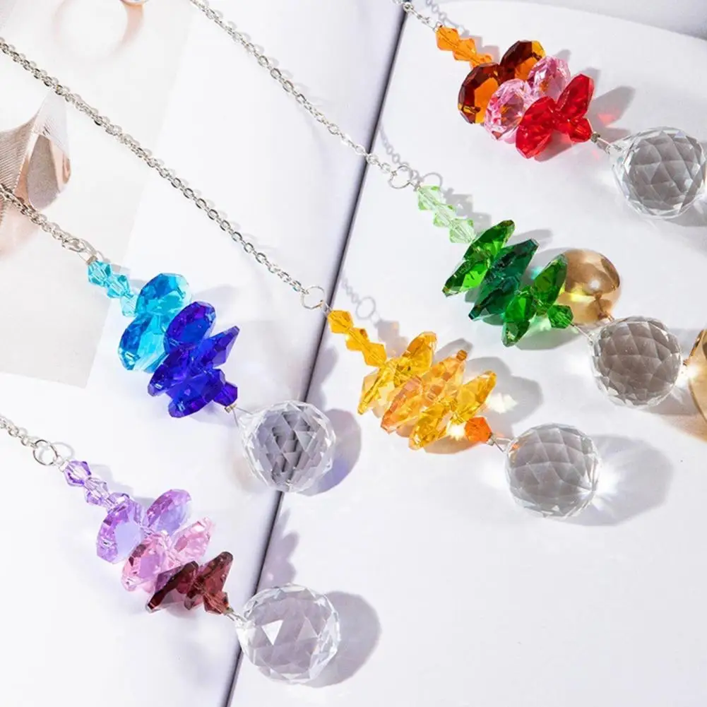 Faux Sun Catcher Prism Sun Catcher Hanging Ornament Faux Rainbow Maker Healing Light Window Decor for Home Garden Gift Sparkling