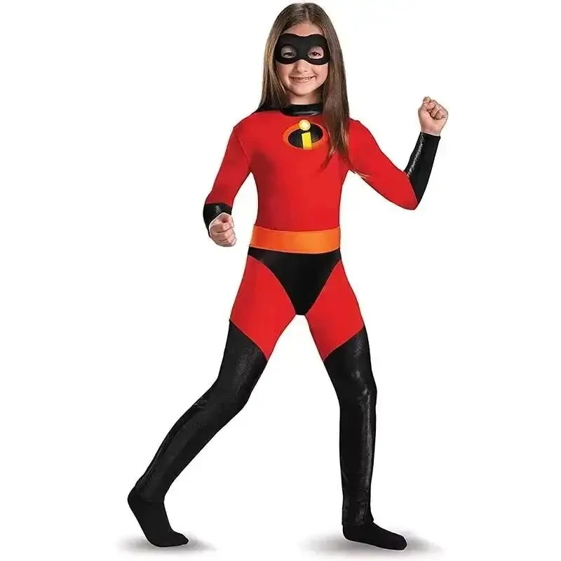 3'x,4'f\6/5;e,8\v,5/Anime Cosplay Costume The Incredibles Red Jumpsuit Bodysuit Mask Outfits Halloween Costumes For Mef;5,b'7\k.