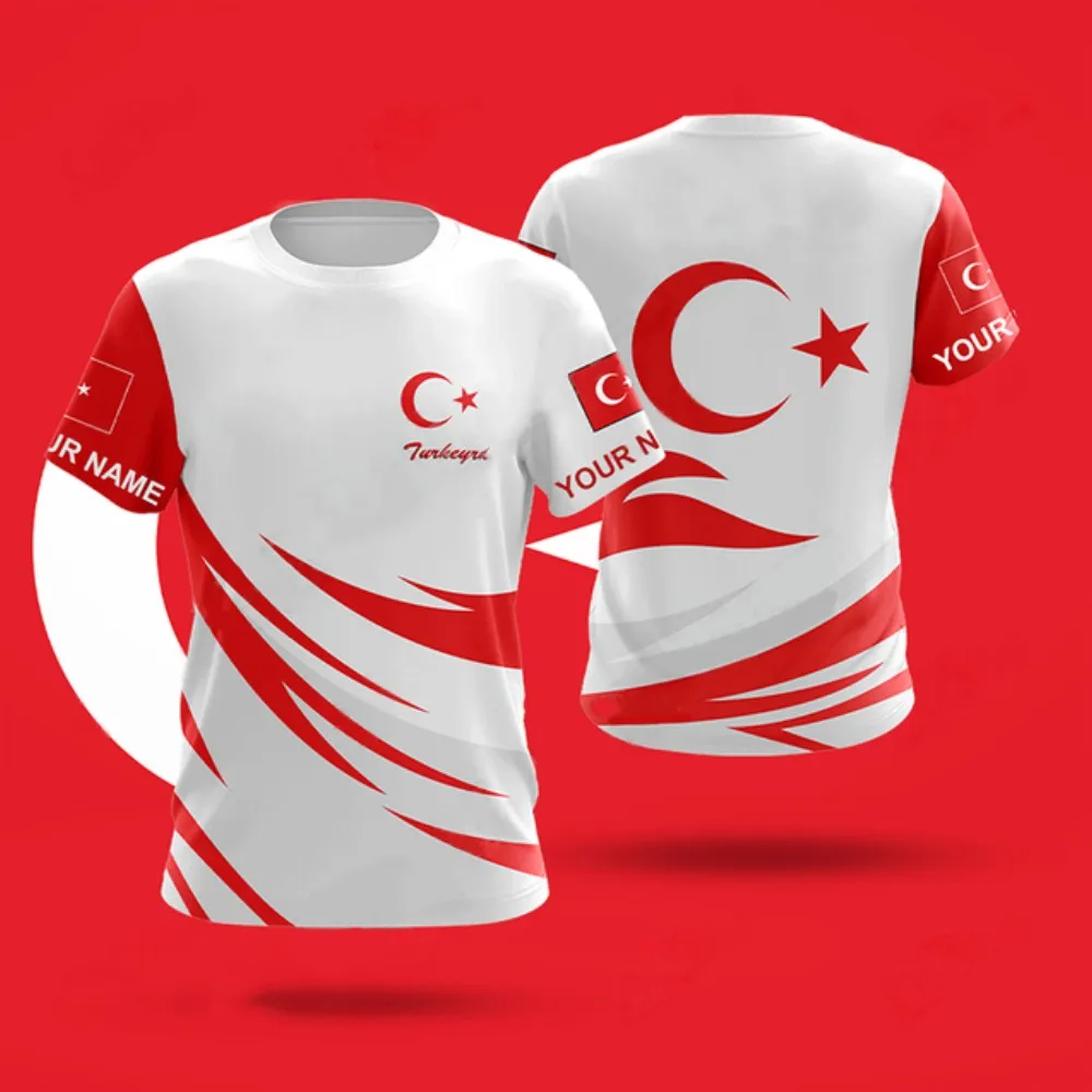 Türkiye عنصر الرجال T-shirt3D طباعة عادية موضة تنفس الجولة الرقبة تي شيرت شحن مخصص اسم الشارع الرجال والنساء #2