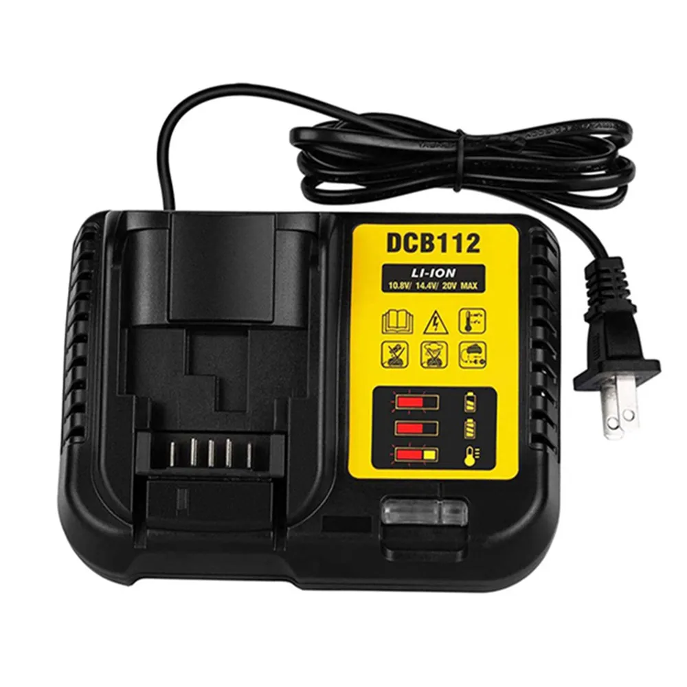 2A DCB112 Replace Battery Charger For Dewalt Li-Ion Battery 10.8V 12V 14.4V 18V 20V DCB200 DCB101 DCB115 DCB107 DCB105 DCB140