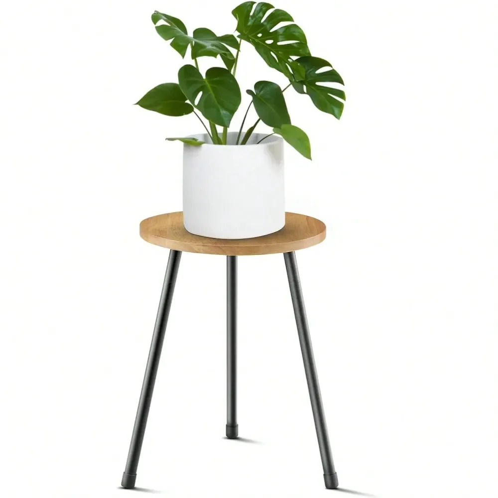 

Stand, Mid Century Wood Plant Stand Plant Table For Flower Pots, Tall Metal Plant Holder, Modern Home Decor Small Round Side En