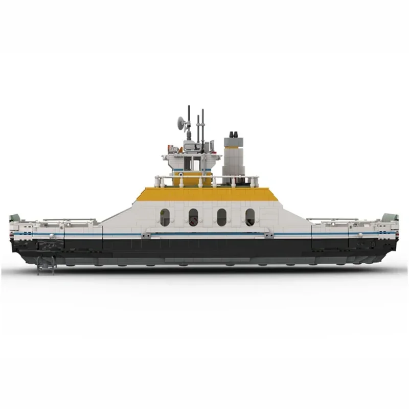 Moc Building Bricks Urban Port Ship Model Medium Sized Car Ferry Technology Modular Blocks Gift Christmas Toys DIY Sets Assembly