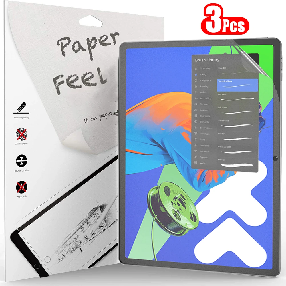 3Pcs Paper Feel Like Screen Protector for Lenovo Xiaoxin Pad Pro 12.7 2023 2025 Xiaoxin Pad 2024 Film No Glass
