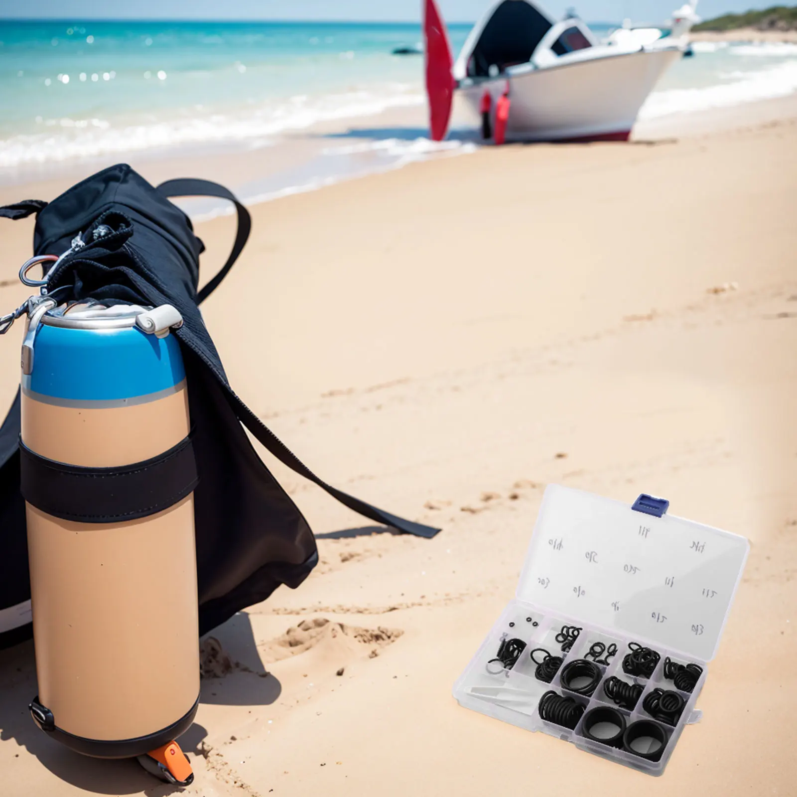 Comprehensive 170pcs Rubber Seal Kit for Diving Equipment Essential for Tank Valve and Hose Regulator Maintenance