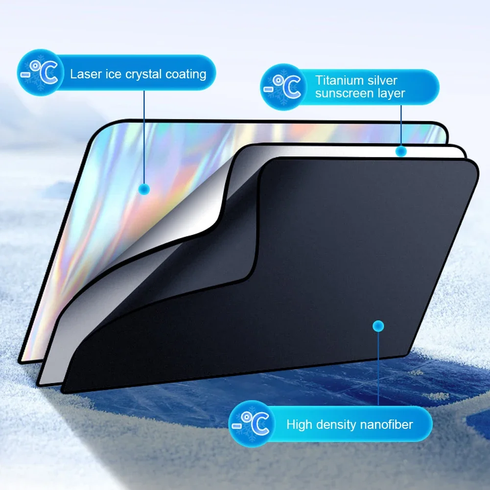 Magnetic Side Window Sunshade Laser UV Protection Curtain Front/Rear Car Window Curtain Sun Visor Protection Window Curtain