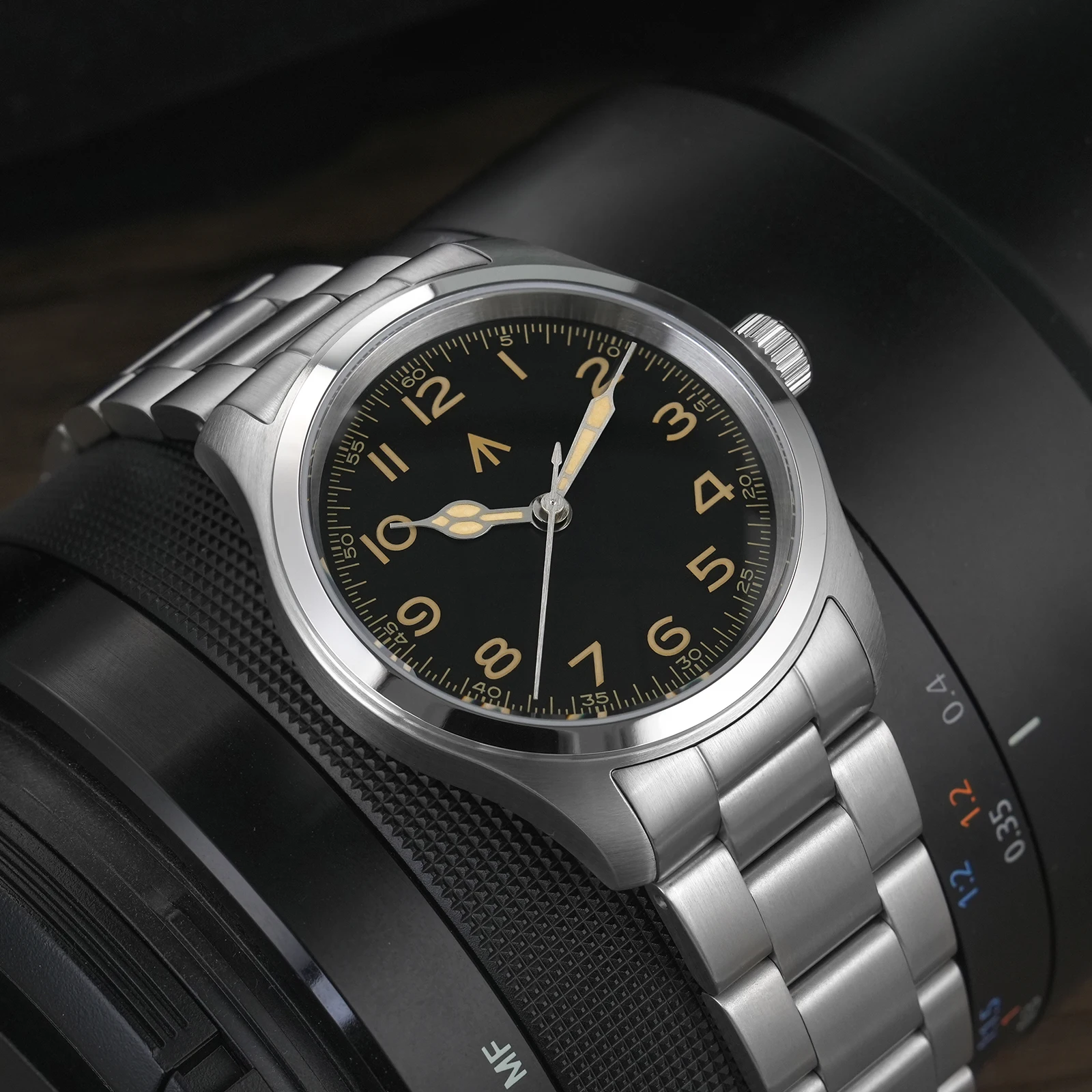 Militado ML08 Military Watch VH31 Quartz Movement Double Sapphire Crystal C3 BGW9 Luminous 10Bar Waterproof 38mm Vintage Watch