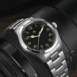 Militado ML08 Military Watch VH31 Quartz Movement Double Sapphire Crystal C3 BGW9 Luminous 10Bar Waterproof 38mm Vintage Watch