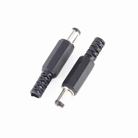 10 Uds (5 pares) 3A 12V 5,5x2,1mm enchufes macho de plástico DC022 toma de corriente CC conector hembra tuerca de tornillo conector de montaje en Panel 5,5*2,5 MM