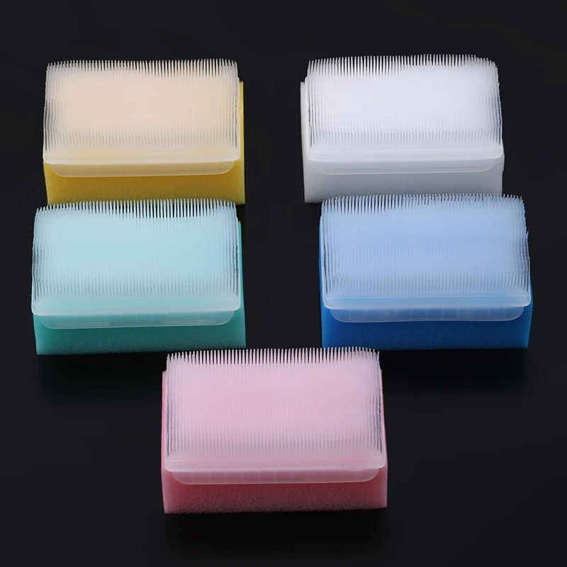 5pcs/pack Children Sensory Brush Baby Bath Sponge Brush Surgical Hands Denture Cleaning Brush Sterile Sponge Scrub Bristle Brush