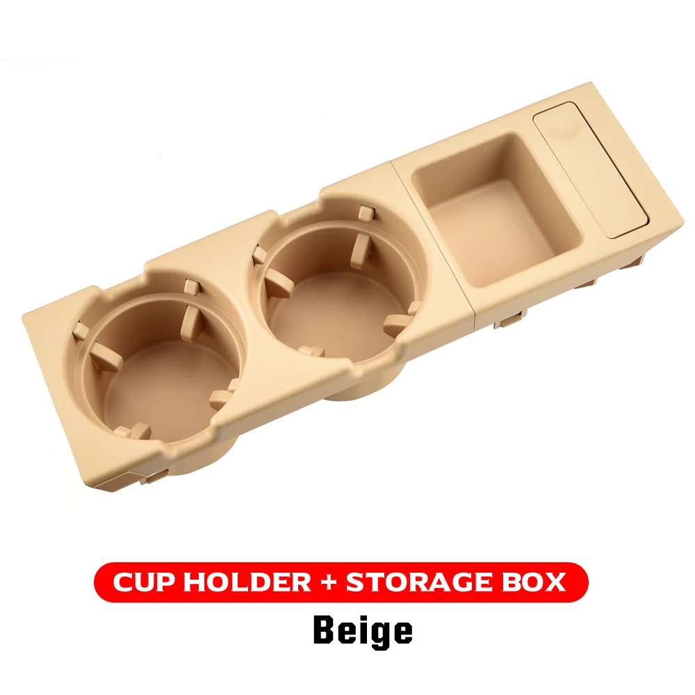 Neue Doppel-Loch-Aufbewahrungsbox für die vordere Mittelkonsole mit Münz- und Getränkehalter für BMW 3er Serie E46 323i 318I 98-06 51168217953.