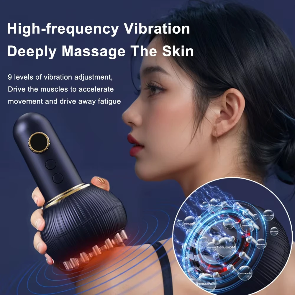

Electric Meridian Massager EMS Microcurrent Vibration Hot Compress Guasha Scraping Brush Detox Slimming Fat Burner Beauty Health