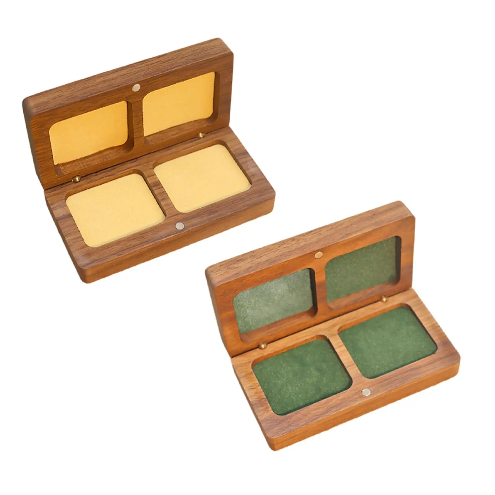 صندوق خواتم خشبي علبة مجوهرات عرض حامل خواتم الخطبة حامل ل #2