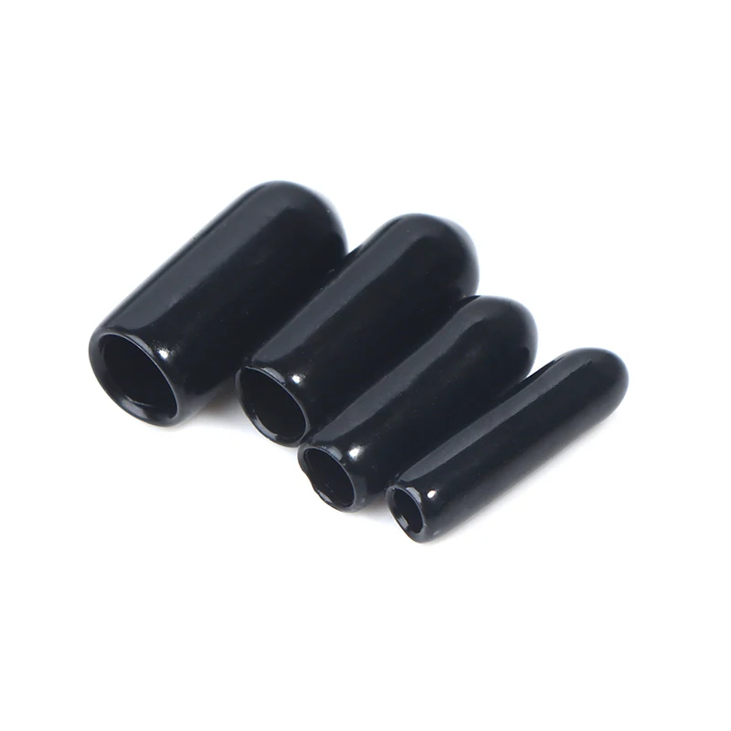 200pcs 3-6mm Rubber Round End Cap Cover For Pipe Screw Thread Protector Push-fit Caps Diy Headband Accessories