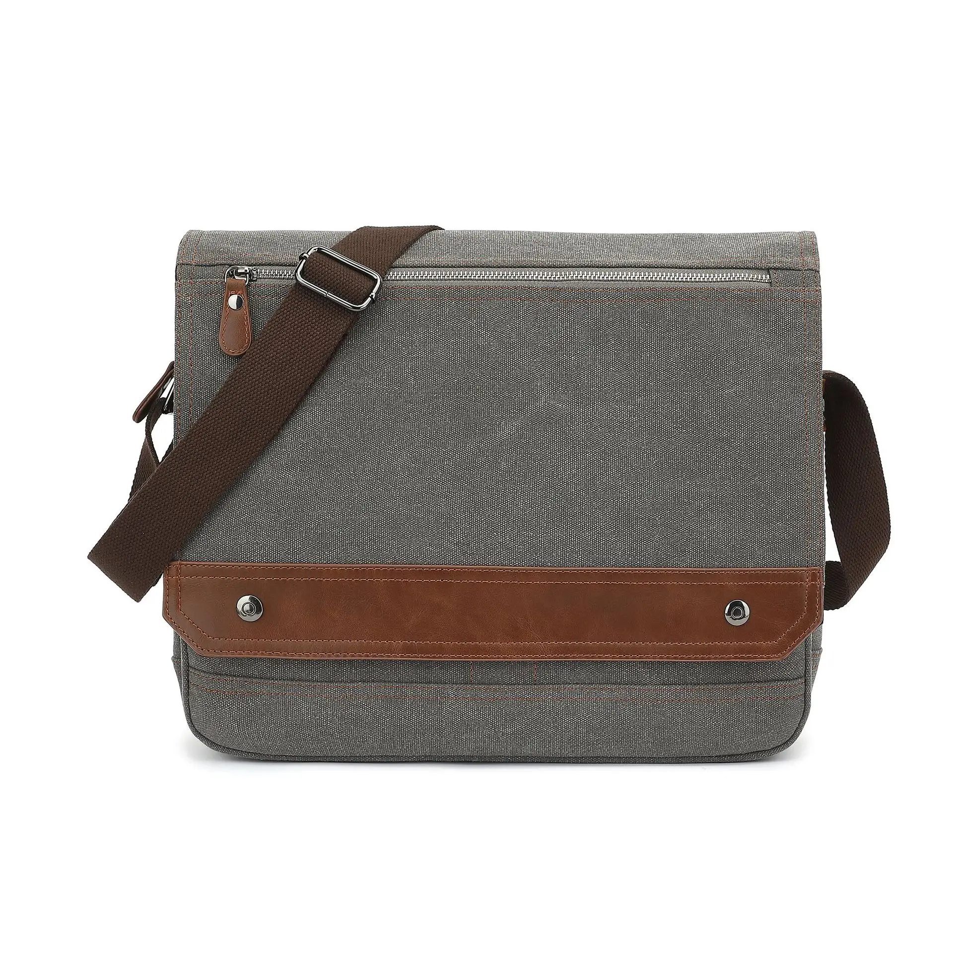 

Vintage wear-resistant canvas men's shoulder bag flip large capacity flat storage travel bag men's crossbody bag