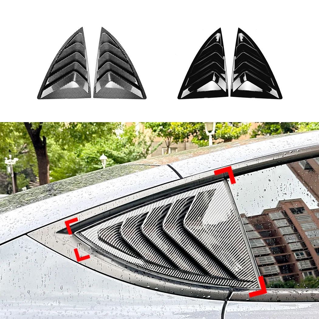 

Rear Window Louver Sticker Exterior Modification Decor Fit For Tesla Model Y 2019+ Sport Style Car Window Accessories