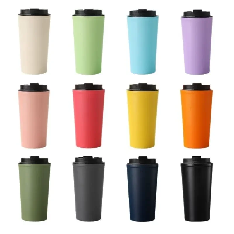 

500ML 304Stainless steel coffee mug vacuum bottle insulated water cup keep hot＆cold juice drink leak proof cup Customizable logo
