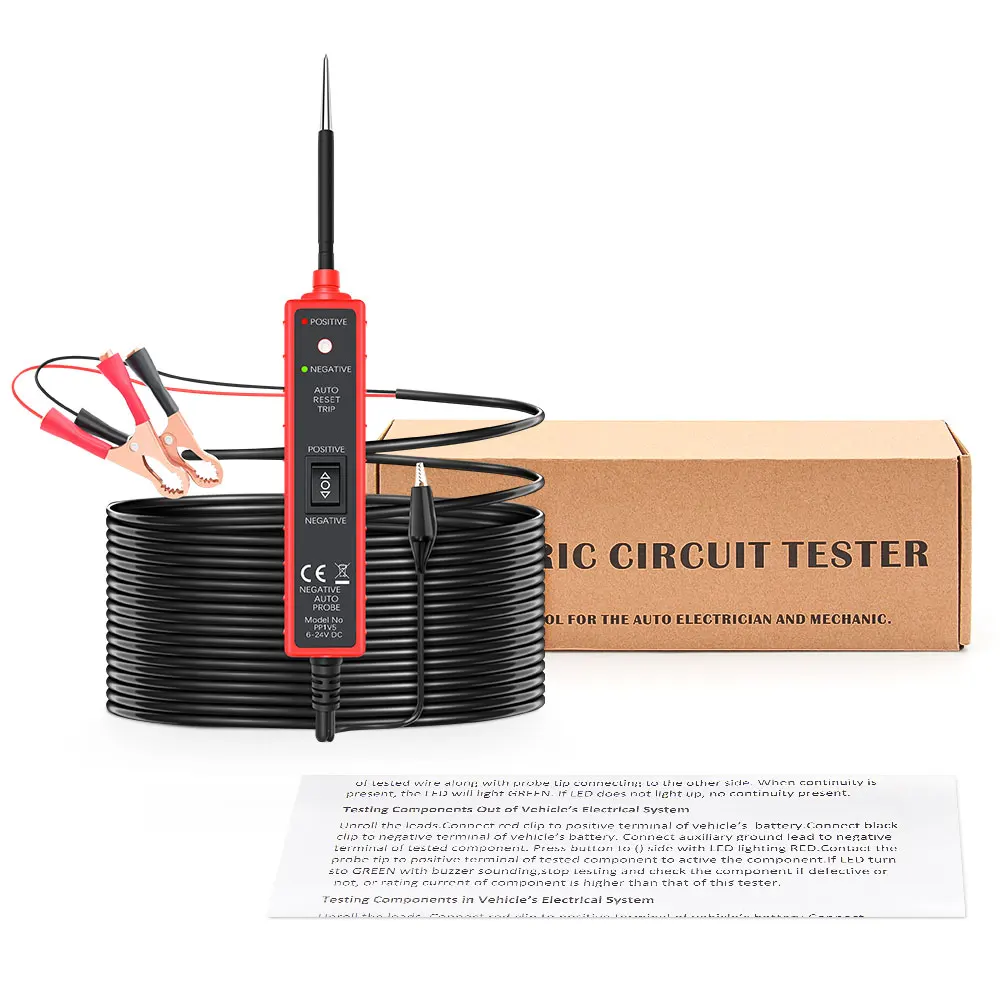 Testeur de Circuit électrique de voiture P50, stylo de Test de conduite multifonction 6V 24V, testeur de tension de voiture, sonde de puissance pour camion de polarité
