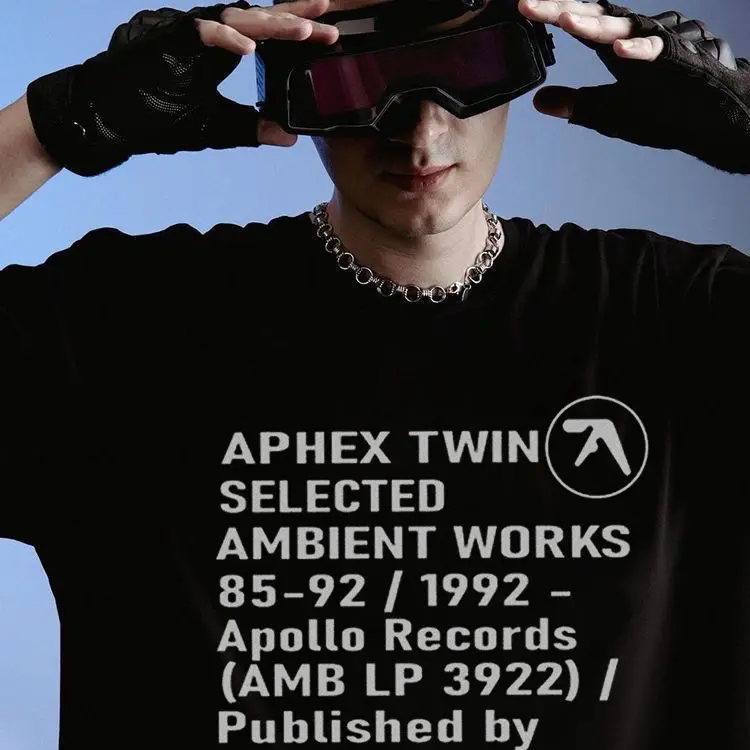 

Aphex Twin Pure Cotton High Street Letter-printed Oversized European and American Loose Short-sleeved T-shirt Summer Top