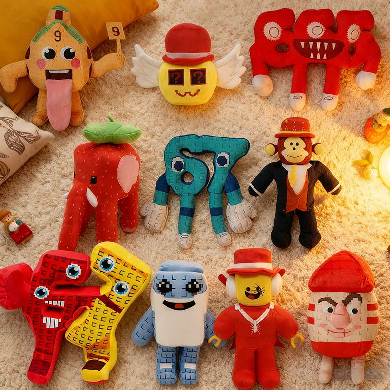 Roubo de pelúcia a brainrot azul no.67 brinquedo de pelúcia bonito casa bonecas jogo ao redor azul no.67 brinquedos macios para crianças presentes de aniversário