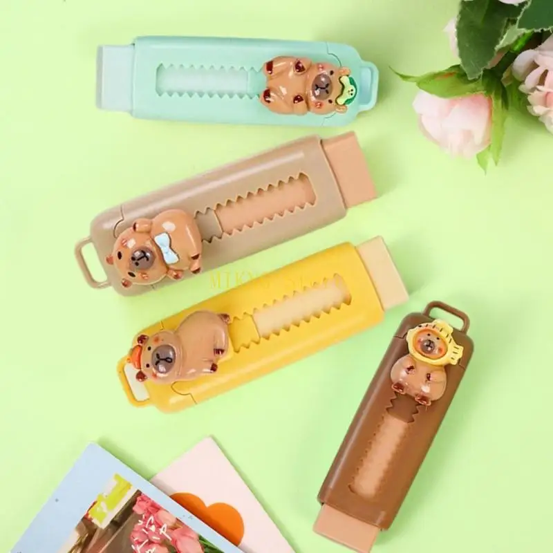 Sliding Retractable Pencil Erasers For Students Kid Writing Drawing Sketching best sale