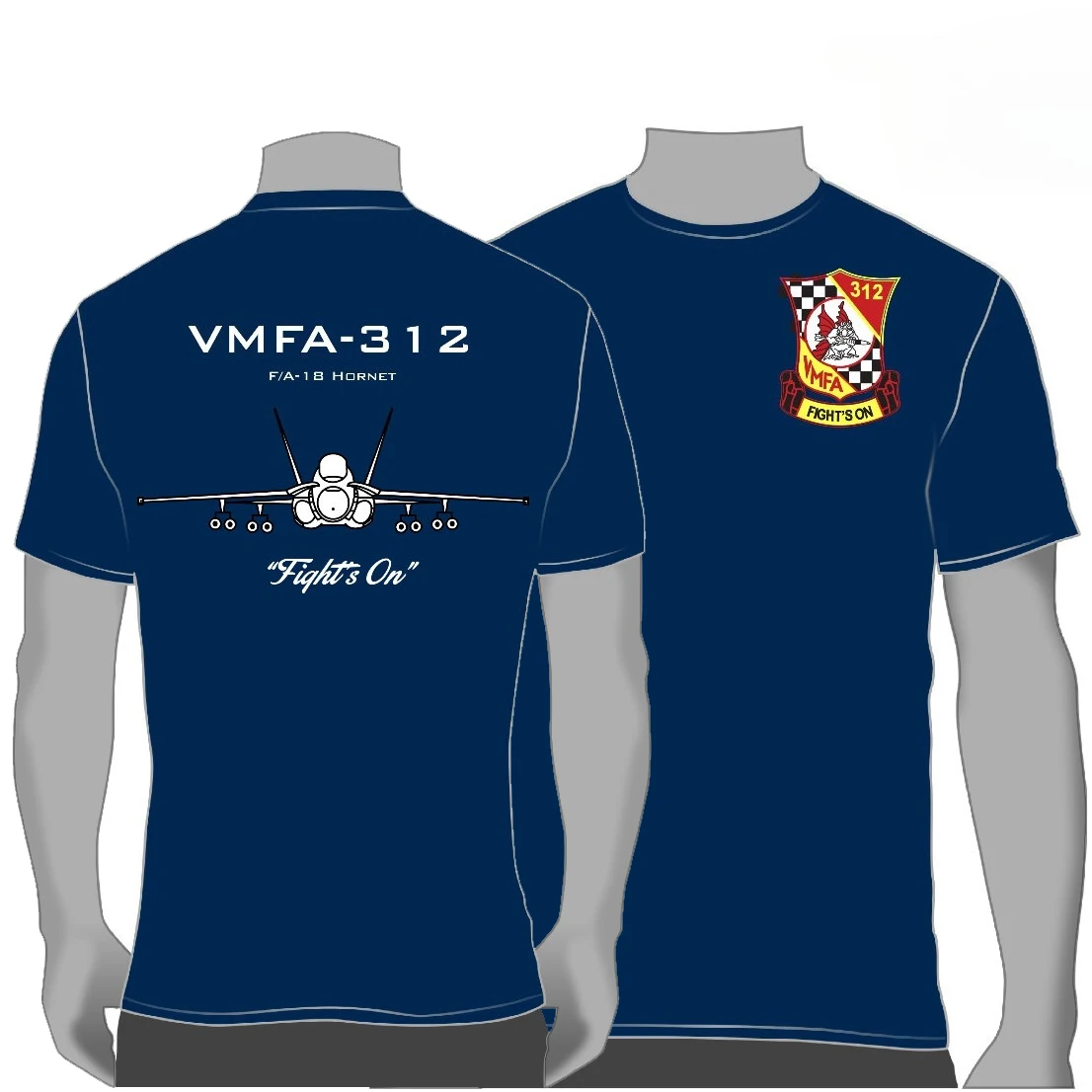 USMC VMFA-312 Checkerboards F/18 Hornet Squadron T-Shirt 100% Cotton O-Neck Short Sleeve Summer Casual Mens T-shirt Streetwear