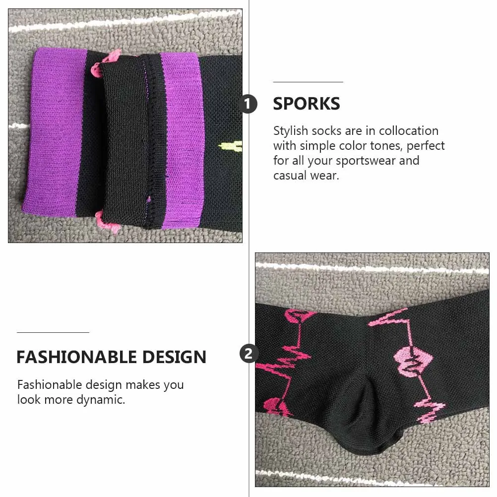 

1Pair Compression Socks Stylish Design Simple Colors Suitable for Men Women Sports Casual Wear Dynamic Look All Day Use Knee