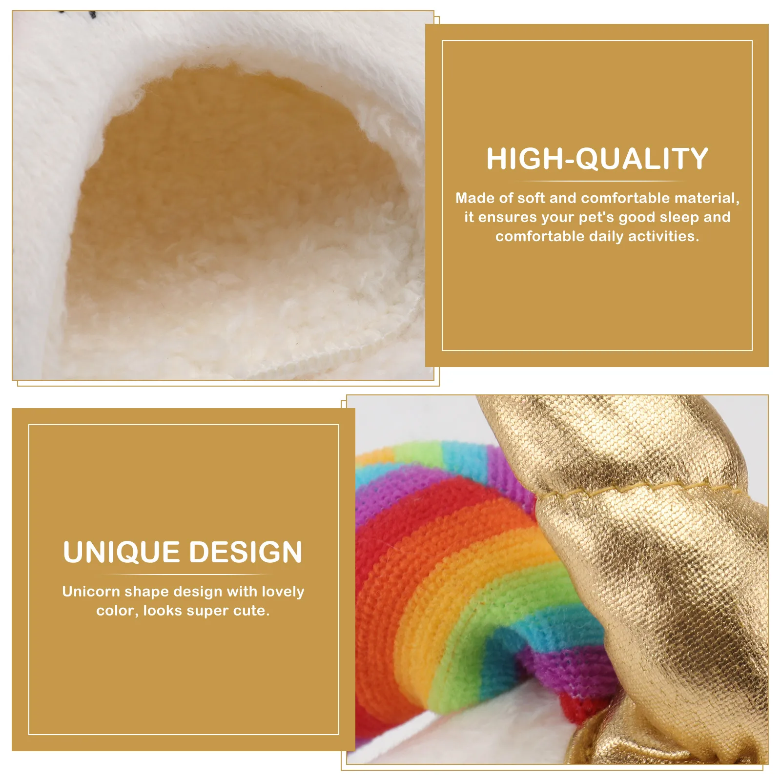 

Warm Sleeping Bed Pet Beds Bedding for Rabbits Small Animal Nesting Unicorn Hamster House Guinea Pig Summer Dog Soft Winter