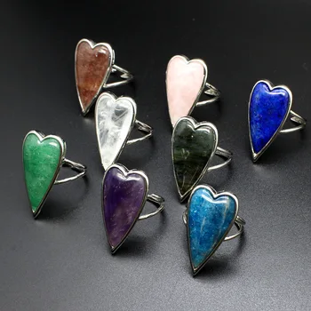 Polly Geweldige Mooie Kleurrijke Edelsteen Unieke Lange Hartvormige Hanger Ringen Voor Meisjes Verjaardagscadeaus Versierd