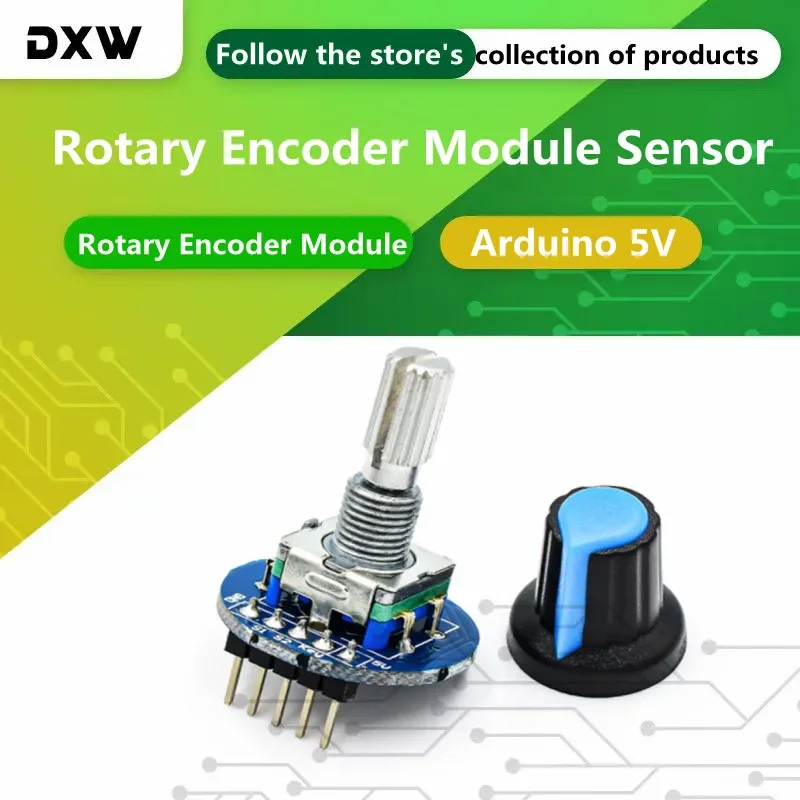 1PCS Rotary Encoder Module Sensor Development Round Rotating Potentiometer Knob Cap 5V