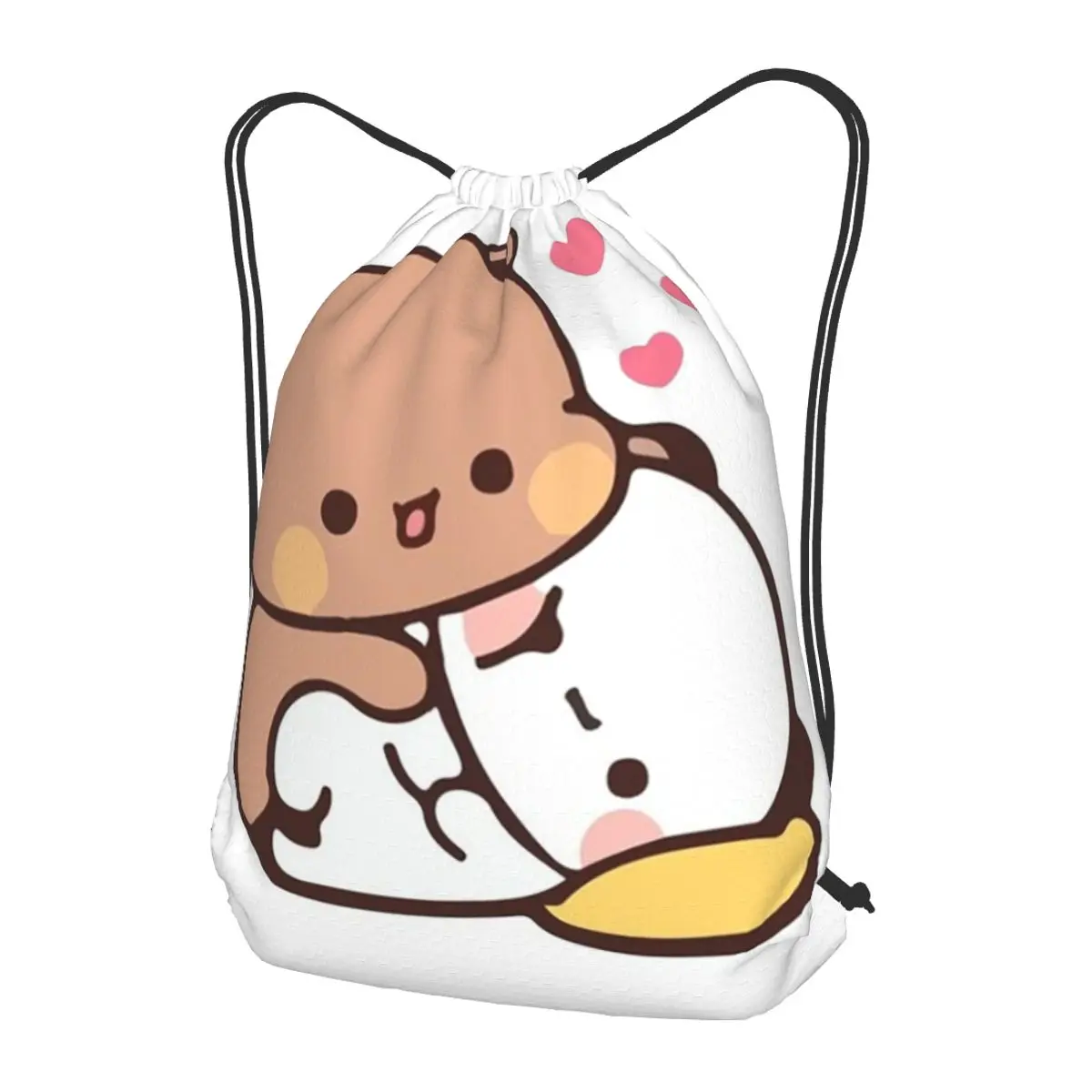 

Peach And Goma Bubu Dudu Balloon Backpacks Fashion Drawstring Bundle Pocket Sports Bag Book Bags for Man Woman Students