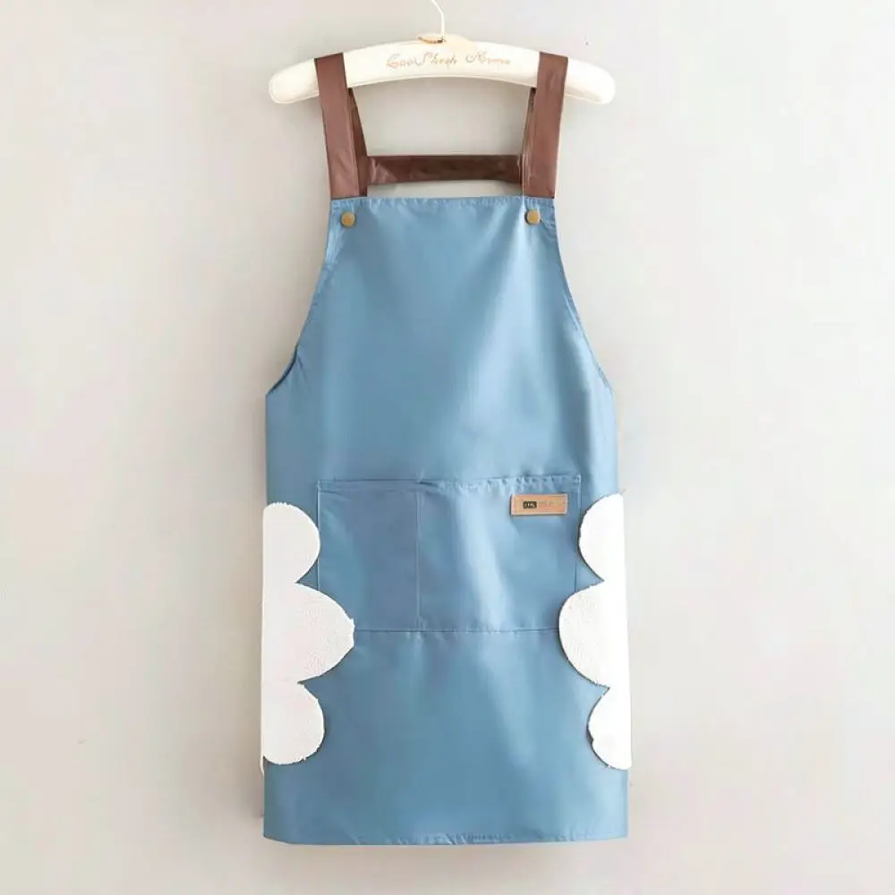 Kitchen Waterproof Apron Oil Resistant Cooking Bib Geometric Pattern Chef Work Smock Household Cleaning Apparel For All