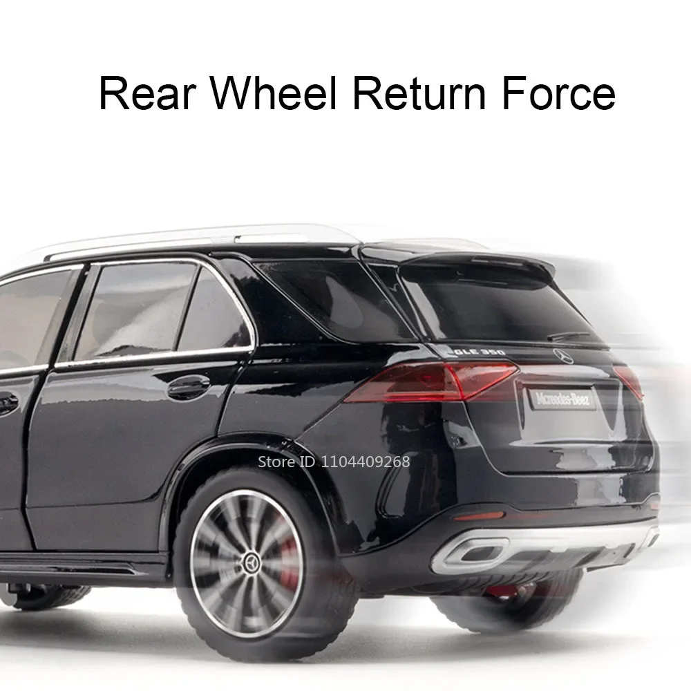 1:24 GLE350 GLS63 SUV Giocattolo Modello di Auto In Lega Pressofusa Tirare Indietro Porte Aperta Suono Luce Modelli di Veicoli Fuoristrada Ragazzi Regali Di Compleanno