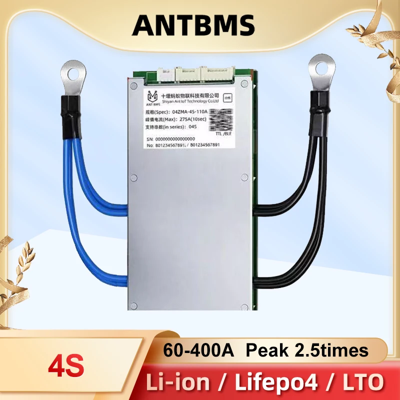 

ANT BMS 4S 12V Lifepo4 литий-ионная батарея 60A 110A 130A 150A 325A 400A 1000A Smart BT APP NTC smart Balance board тот же порт