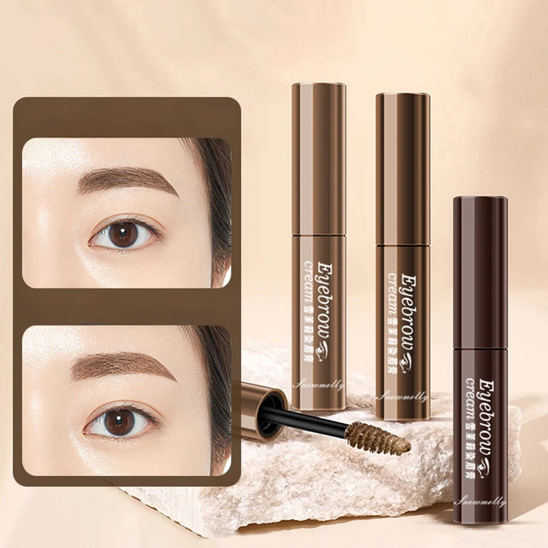 3 Colors Eyebrow Tint Waterproof Long Lasting Liquid Enhancer Dye Eyebrow Gel Cream Brown Natural Mascara Tint Makeup Cosmetics