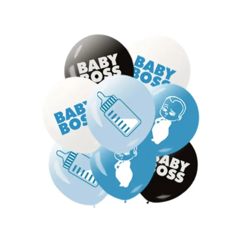Blaues Little Executive Baby B-BOSSED Duschparty-Dekorationsset mit Einwegteller, Bechern, Servietten, Banner und Ballons für Geburtstagsfeiern – Detail 32