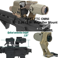 Tactical Mount FAST FTC OMNI Magnifier Riser 2.26 2.91 Scope Sight Folding Unity Fit E*tech G33 G43 G45 3X Airsoft Riflescope