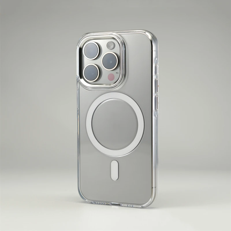 

Ultrathin Clear Crystal Hard PC MagSafe Phone Case for iPhone 15 16pro max 16 14 Pro Wireless Charging Transparent Armor Cover