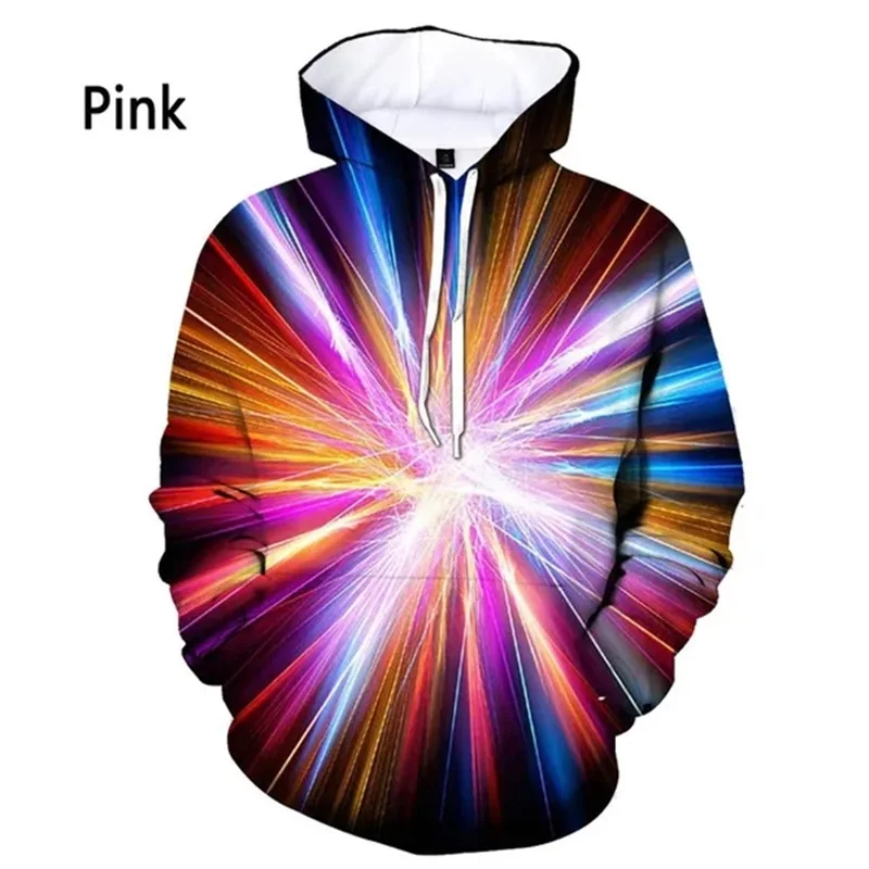 Mens Hoodies Personality Blue Vertigo Graphic Sweatshirts For Men Women 3D Printing Colorful Vertigo Hypnotic Pullovers Hoodies